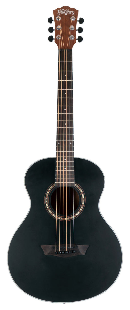 Washburn G-Mini 5 Apprentice Series 7/8 Size Acoustic Guitar. Black Matte Item ID: AGM5BMK-A-U